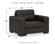 Luigi Sofa, Loveseat, Chair and Ottoman in Thunder - PKG015460