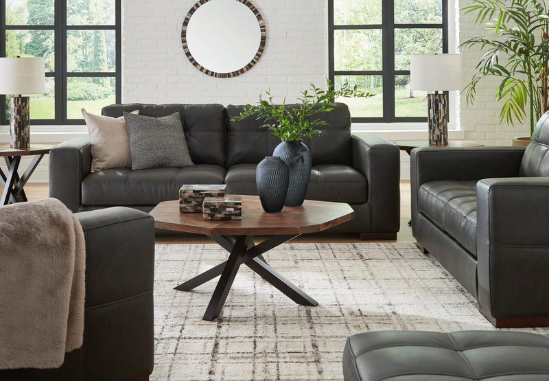 Luigi Thunder Leather Living Room Set - DMV FurnitureLiving Room Set