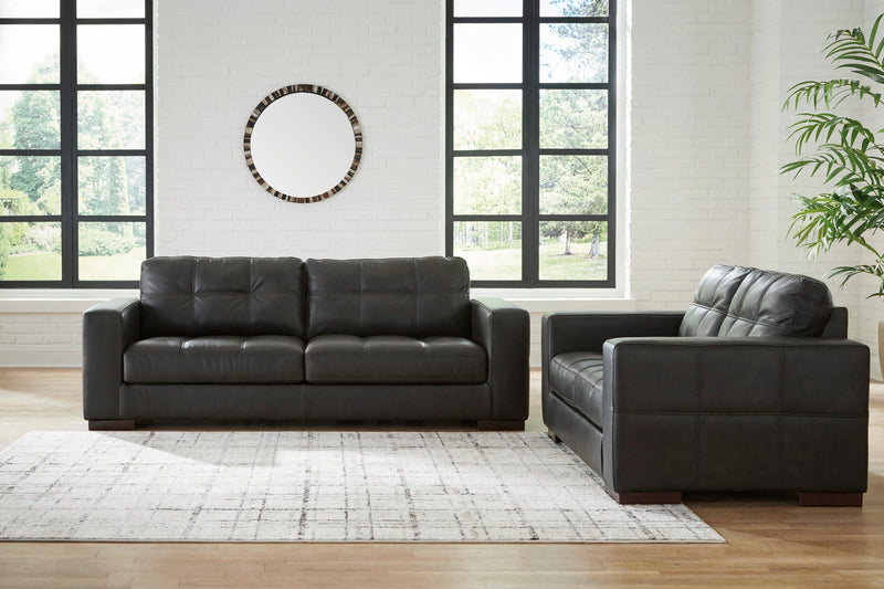 Luigi Thunder Leather Living Room Set - DMV FurnitureLiving Room Set