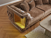 Lumina 4-pieces (2 Sofa & 2 Chair) Livingroom in Brown - White - 200-ELIF-LUM-A545-3311