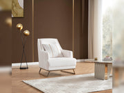 Lumina 4-pieces (2 Sofa & 2 Chair) Livingroom in Brown - White - 200-ELIF-LUM-A545-3311