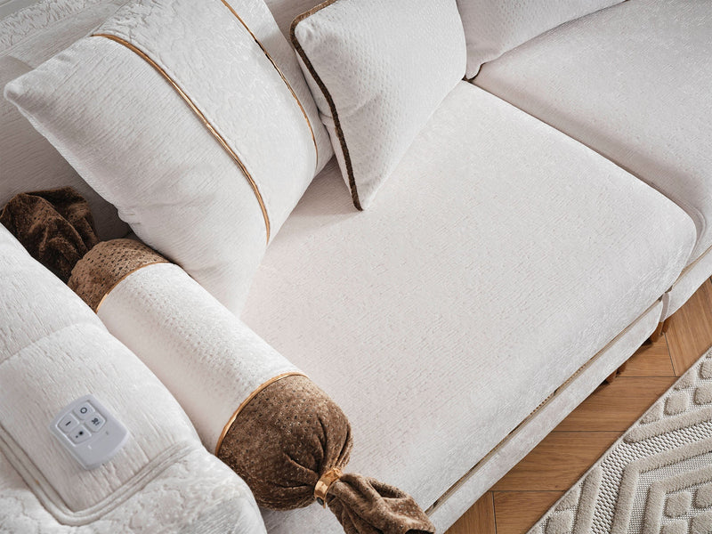Lumina 4-pieces (2 Sofa & 2 Chair) Livingroom in White - 200-ELIF-LUM-A544-3311