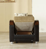 Luna 3 Seat Sleeper (Fulya Brown) 1 Piece - DMV FurnitureSleeper Sofa