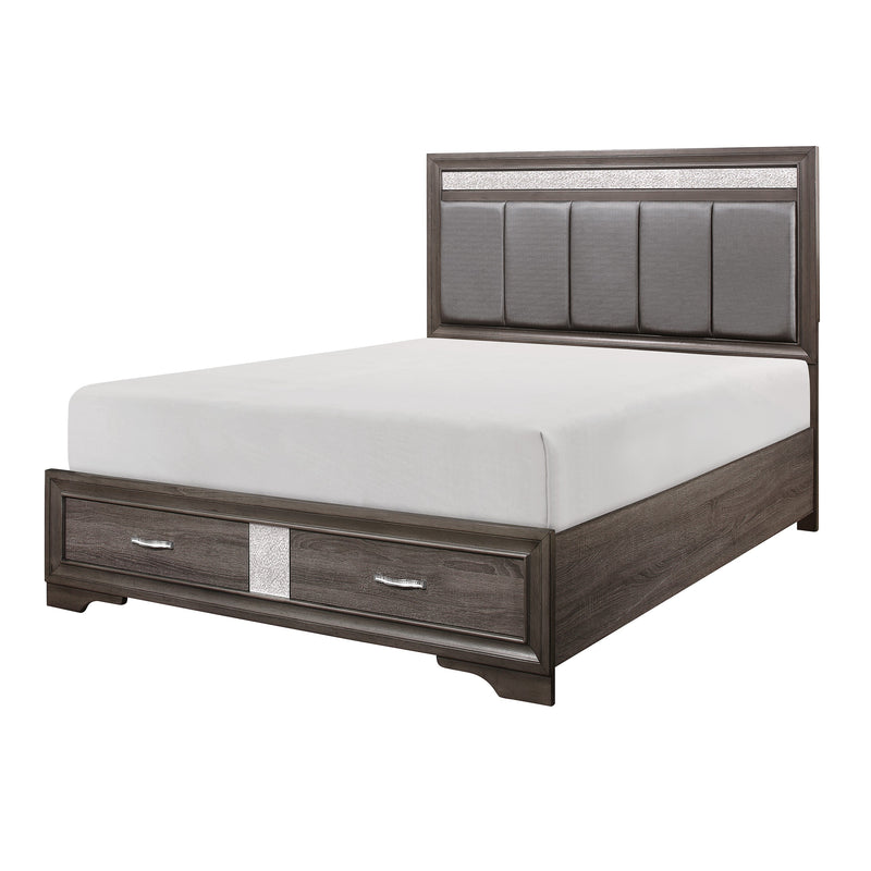 Luster Gray Upholstered Storage Platform Bedroom Set - DMV FurnitureBedroom Set