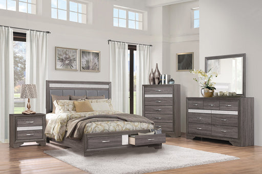 Luster Gray Upholstered Storage Platform Bedroom Set - DMV FurnitureBedroom Set