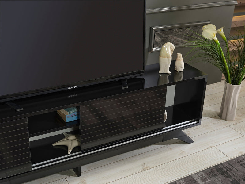 Luxia Tv Stand in Black - 720-LUX-TV-BLACK