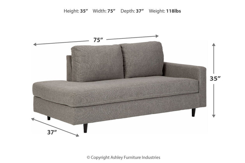 Lyman Graphite Right-Arm Facing Corner Chaise - 9330317 - DMV Furniture