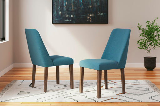 Lyncott Blue/Brown Dining Chair (Set of 2) - D615-03X2