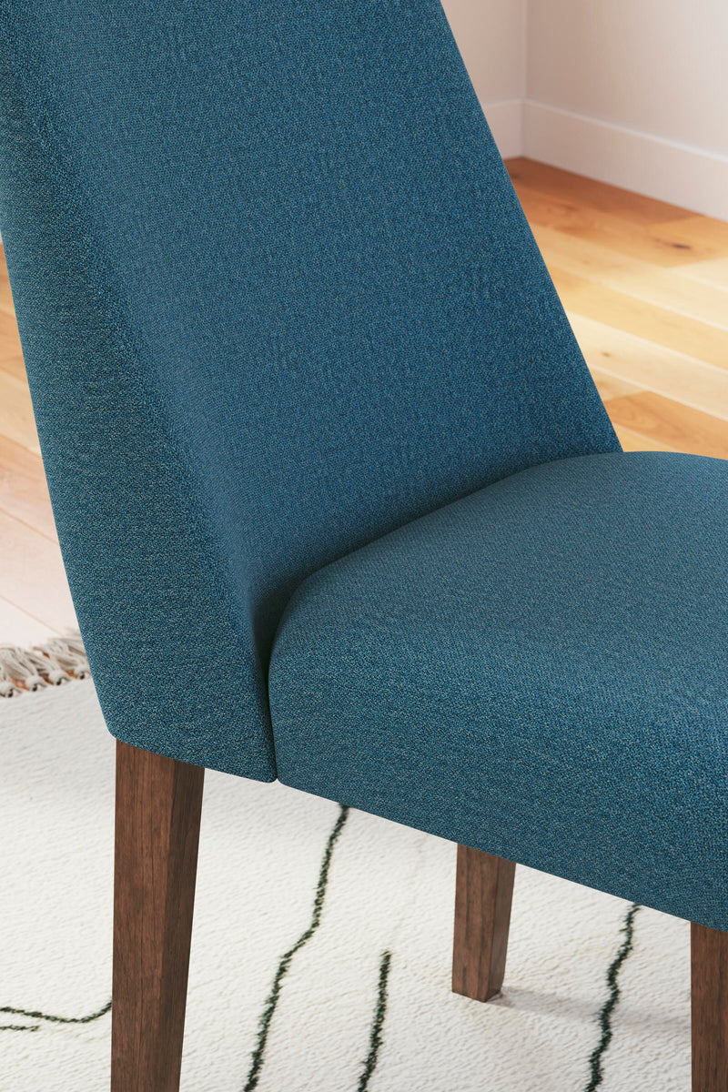 Lyncott Blue/Brown Dining Chair (Set of 2) - D615-03X2
