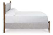 Lyncott Brown Queen Upholstered Panel Bed - DMV FurnitureQueen Bed