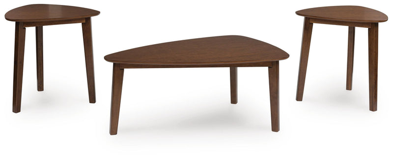Lyncott Brown Table (Set of 3) - T135-13