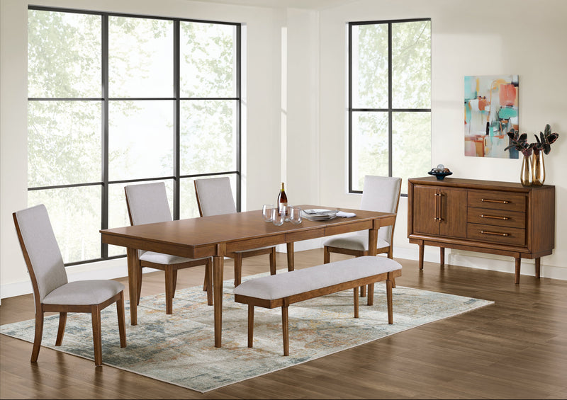 Lyncott Dining Table and 4 Chairs and Bench in Brown - DMV FurnitureDining Room Set