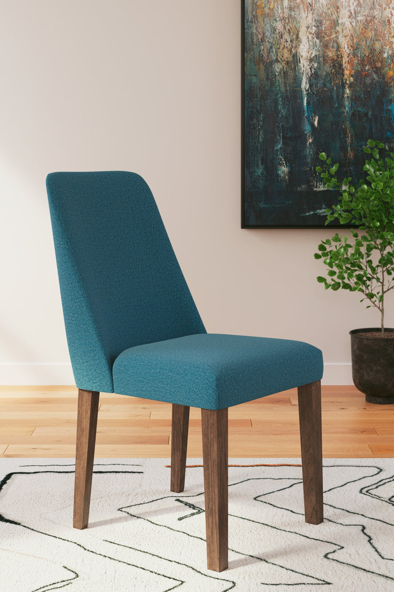 Lyncott Dining Table and 4 Chairs in Blue/Brown - DMV FurnitureDining Room Set
