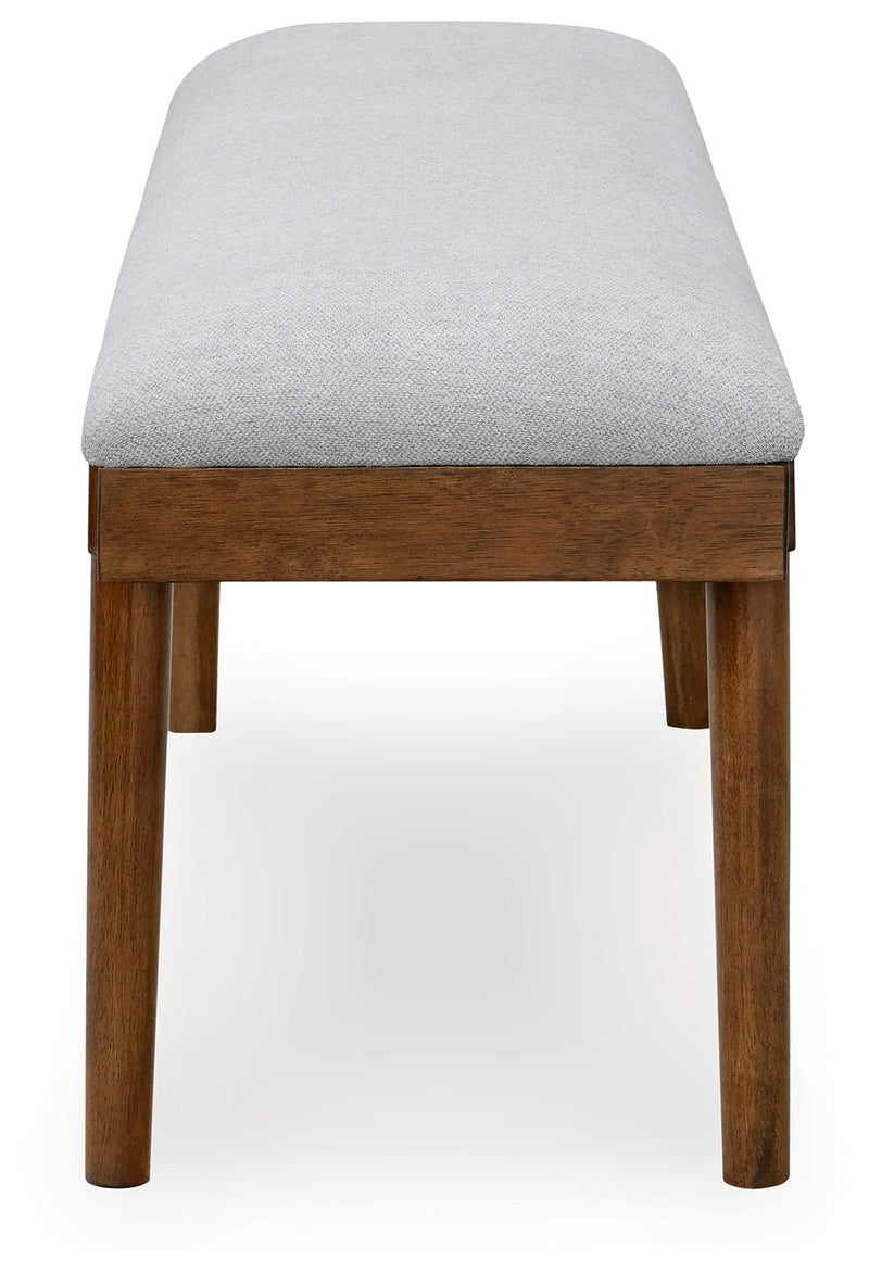 Lyncott Gray/Brown 59" Upholstered Dining Bench - D615-00