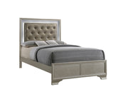Lyssa Champagne Full LED Upholstered Panel Bed - DMV FurnitureFull Bed