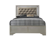 Lyssa Champagne Full LED Upholstered Panel Bed - DMV FurnitureFull Bed
