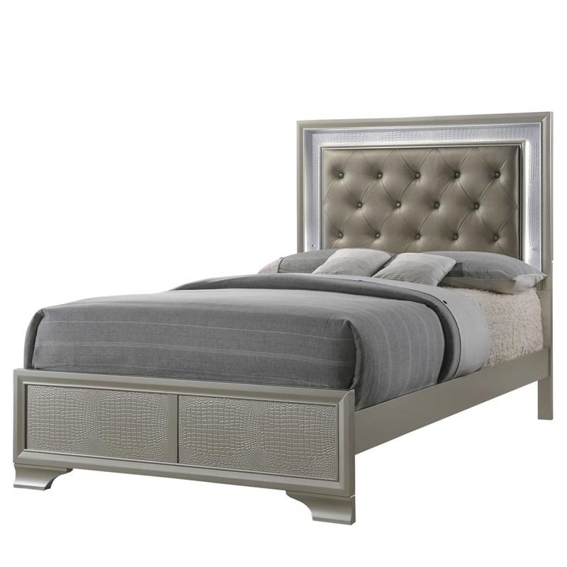 Lyssa Champagne Full Panel Bed - DMV FurnitureFull Bed