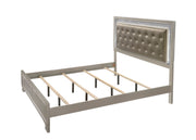 Lyssa Champagne King LED Upholstered Panel Bed - DMV FurnitureKing Bed