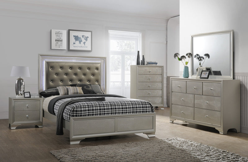 Lyssa Champagne LED Panel Bedroom Set - DMV FurnitureBedroom Set