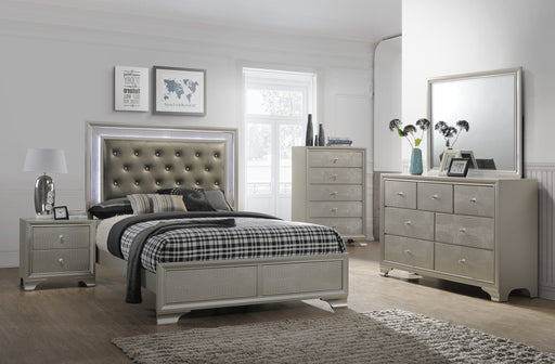 Lyssa Champagne LED Panel Bedroom Set - DMV FurnitureBedroom Set