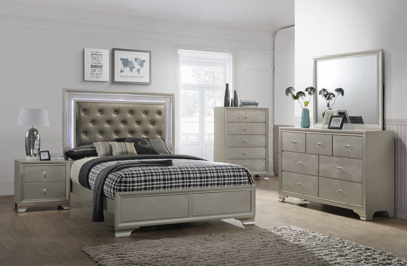 Lyssa Champagne LED Panel Bedroom Set - DMV FurnitureBedroom Set