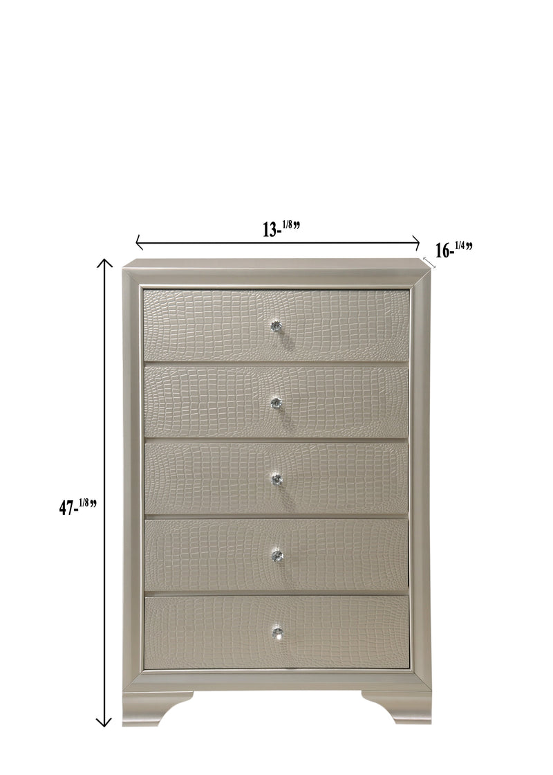 Lyssa Champagne LED Upholstered Panel Youth Bedroom Set - DMV FurnitureYouth Bedroom Set