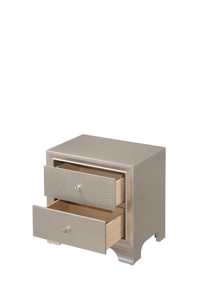 Lyssa Champagne LED Upholstered Panel Youth Bedroom Set - DMV FurnitureYouth Bedroom Set