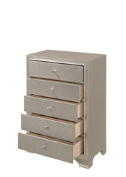 Lyssa Champagne LED Upholstered Panel Youth Bedroom Set - DMV FurnitureYouth Bedroom Set
