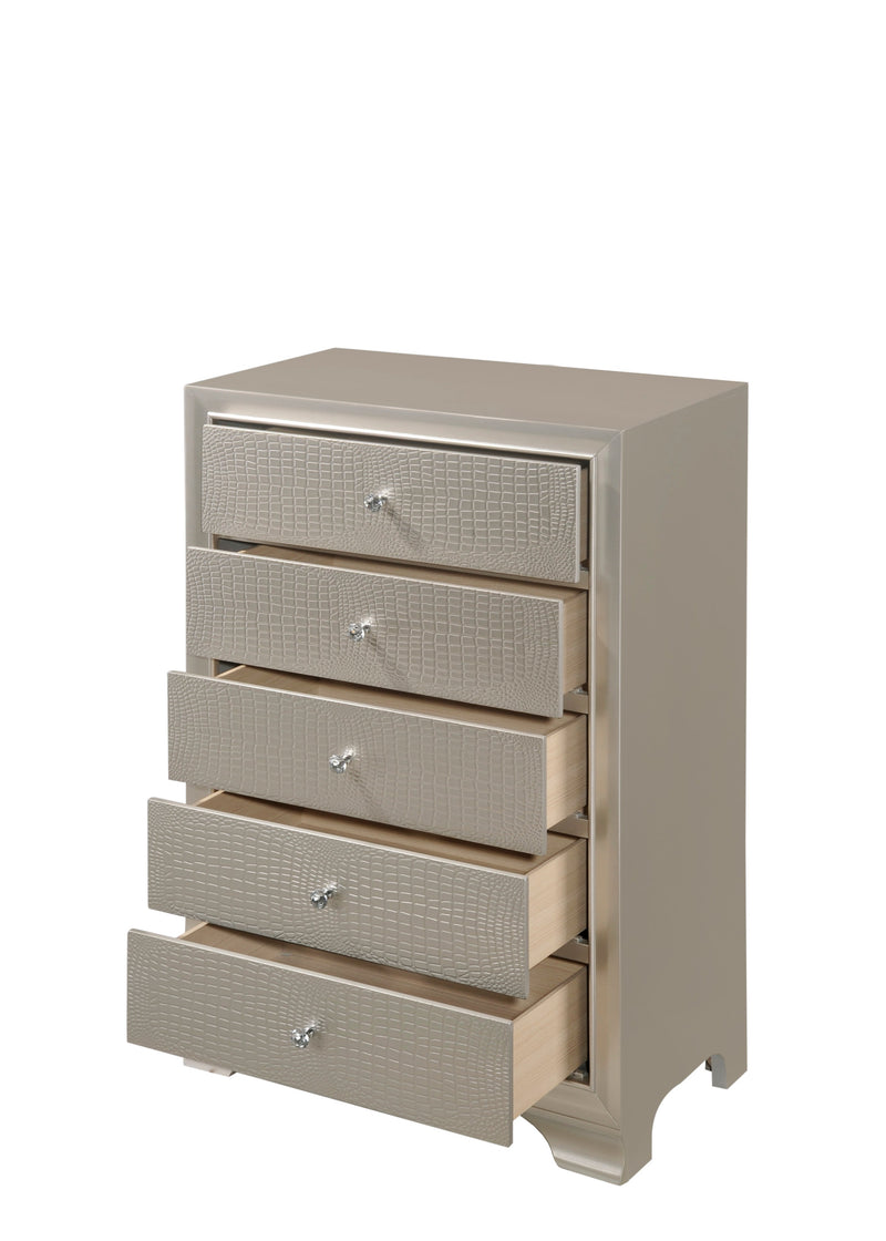 Lyssa Champagne LED Upholstered Panel Youth Bedroom Set - DMV FurnitureYouth Bedroom Set