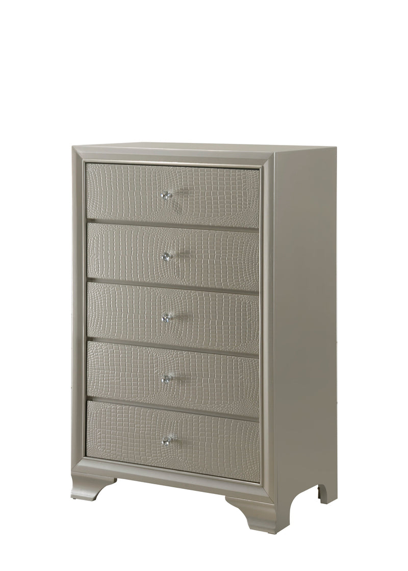 Lyssa Champagne LED Upholstered Panel Youth Bedroom Set - DMV FurnitureYouth Bedroom Set