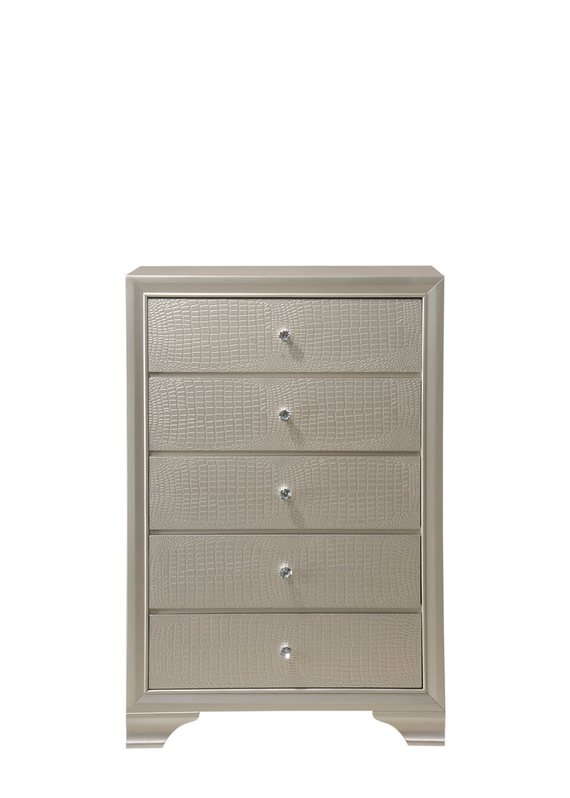 Lyssa Champagne LED Upholstered Panel Youth Bedroom Set - DMV FurnitureYouth Bedroom Set
