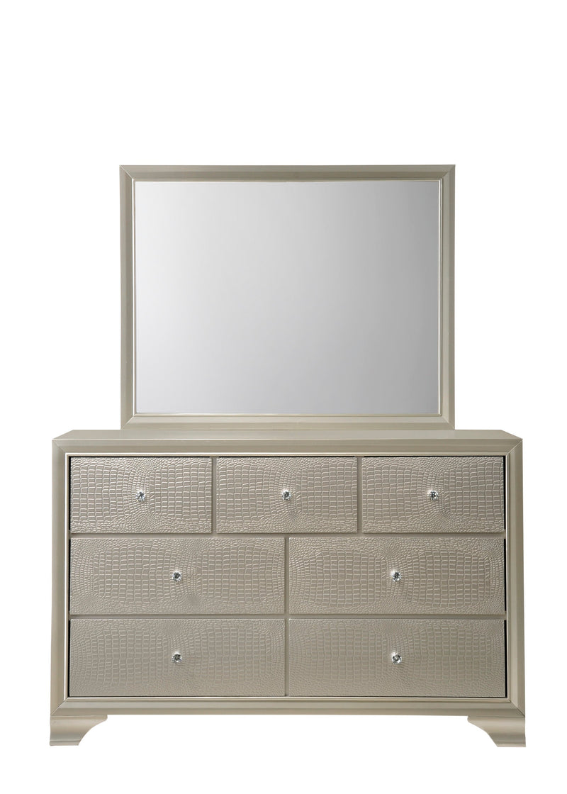 Lyssa Champagne LED Upholstered Panel Youth Bedroom Set - DMV FurnitureYouth Bedroom Set