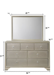 Lyssa Champagne LED Upholstered Panel Youth Bedroom Set - DMV FurnitureYouth Bedroom Set