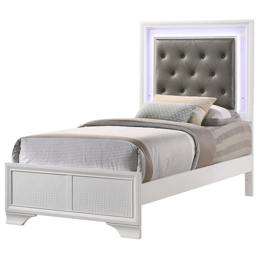 Lyssa Frost Full LED Panel Bed - DMV FurnitureFull Bed