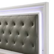 Lyssa Frost King LED Panel Bed - DMV FurnitureKing Bed