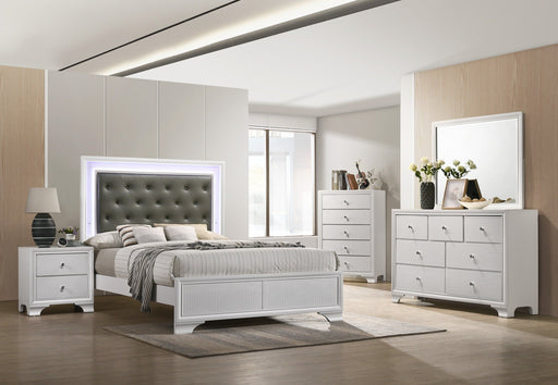 Lyssa Frost LED Upholstered Panel Youth Bedroom Set - DMV FurnitureYouth Bedroom Set