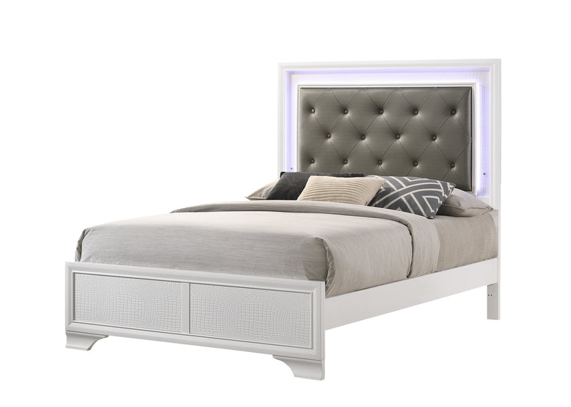 Lyssa Frost LED Upholstered Panel Youth Bedroom Set - DMV FurnitureYouth Bedroom Set