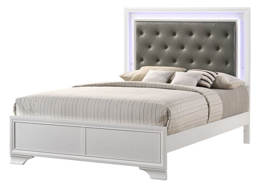 Lyssa Frost Queen LED Panel Bed - DMV FurnitureQueen Bed