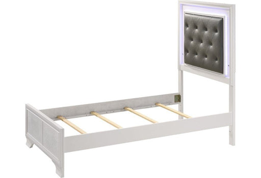 Lyssa Frost Twin LED Panel Bed - DMV FurnitureTwin Bed