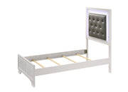 Lyssa Frost Twin LED Upholstered Panel Bed - DMV FurnitureTwin Bed