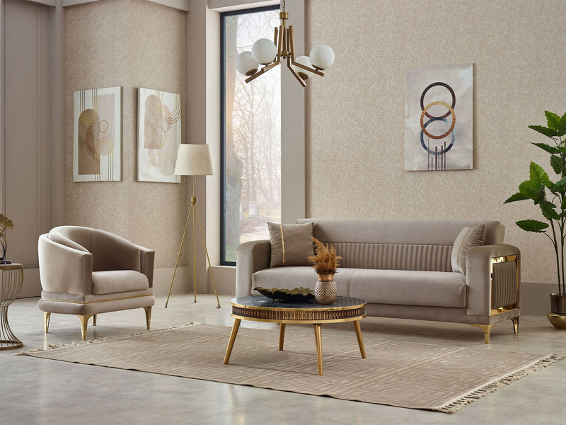 Mabel Chair in Beige - 200-SIM-MAB-VELVET260-B