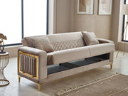 Mabel Convertible Loveseat in Anthracite - 200-SIM-MAB-VELVET412-2
