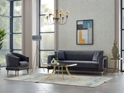 Mabel Convertible Sofa in Anthracite - 200-SIM-MAB-VELVET412-3