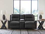 Mackmenville Carbon Reclining Loveseat with Console - 7471394