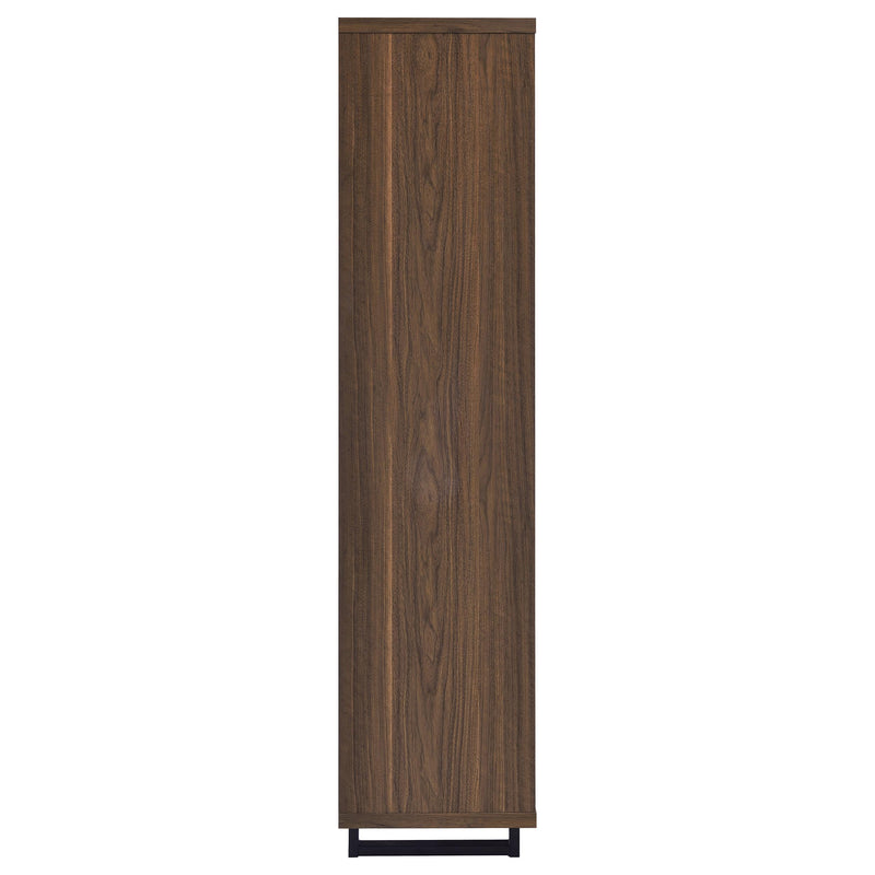 Maddox 71-inch 3-shelf Cabinet Bookcase Walnut - 801863