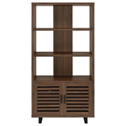 Maddox 71-inch 3-shelf Cabinet Bookcase Walnut - 801863