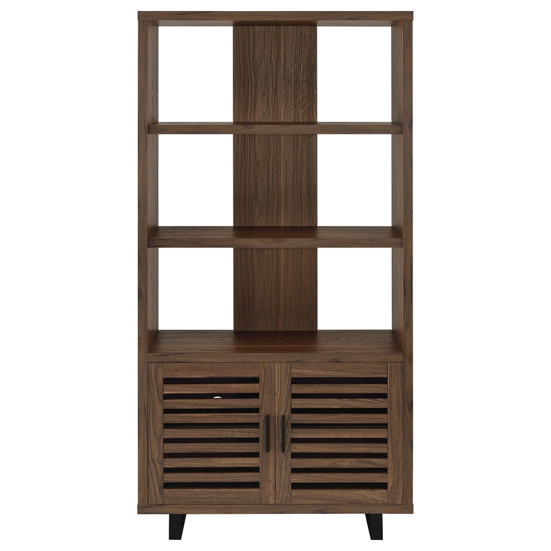 Maddox 71-inch 3-shelf Cabinet Bookcase Walnut - 801863