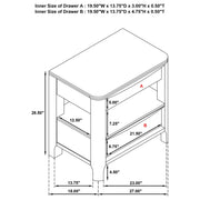 Maderia 4-piece Eastern King Bedroom Set Walnut - 223321KE-S4