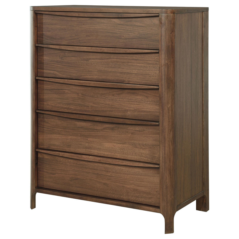 Maderia 5-drawer Chest of Drawers Walnut - 223325