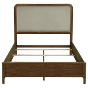 Maderia 57-inch Upholstered Queen Panel Bed Walnut - 223321Q